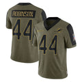 Tlead M.Dolphins #44 Chop Robinson Player Olive Salute To Service Limited Game Stitched Jerseys