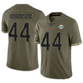 Tlead M.Dolphins #44 Chop Robinson Player Salute To Service Olive Stitched Jerseys