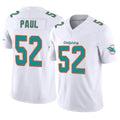 Tlead M.Dolphins #52 Patrick Paul Player White Limited Vapor F.U.S.E. Home Game Stitched Jerseys