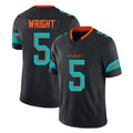 Tlead M.Dolphins #5 Jaylen Wright Player Black Limited Pitch Rivalries Collection Home Game Stitched Jerseys