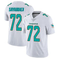 Tlead M.Dolphins #72 Jonah Savaiinaea Player White Limited Vapor Untouchable Home Game Stitched Jerseys