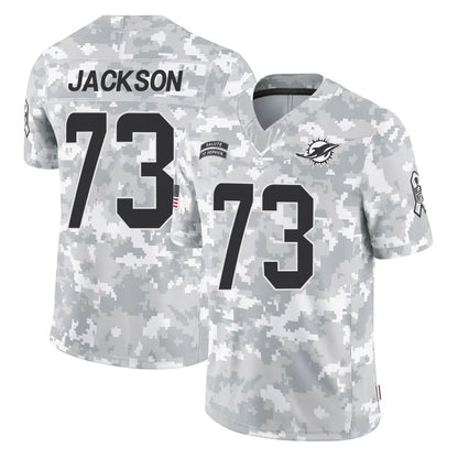 Tlead M.Dolphins #73 Austin Jackson Player Arctic Camo Salute To Service Limited Game Stitched Jerseys