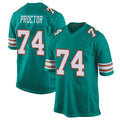 Tlead M.Dolphins #74 Kadyn Proctor Player Aqua Alternate Home Game Stitched Jerseys