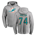 Tlead M.Dolphins #74 Kadyn Proctor Player Gray LOGO Pullover Hoodies Limited Stitched Jerseys