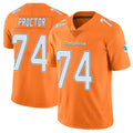 Tlead M.Dolphins #74 Kadyn Proctor Player Orange Limited Home Game Stitched Jerseys