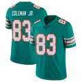 Tlead M.Dolphins #83 Kevin Coleman Jr. Player Aqua Limited Alternate Vapor Untouchable Home Game Stitched Jerseys