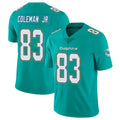 Tlead M.Dolphins #83 Kevin Coleman Jr. Player Aqua Limited Vapor Untouchable Home Game Stitched Jerseys