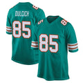 Tlead M.Dolphins #85 Greg Dulcich Player Aqua Alternate Home Game Stitched Jerseys