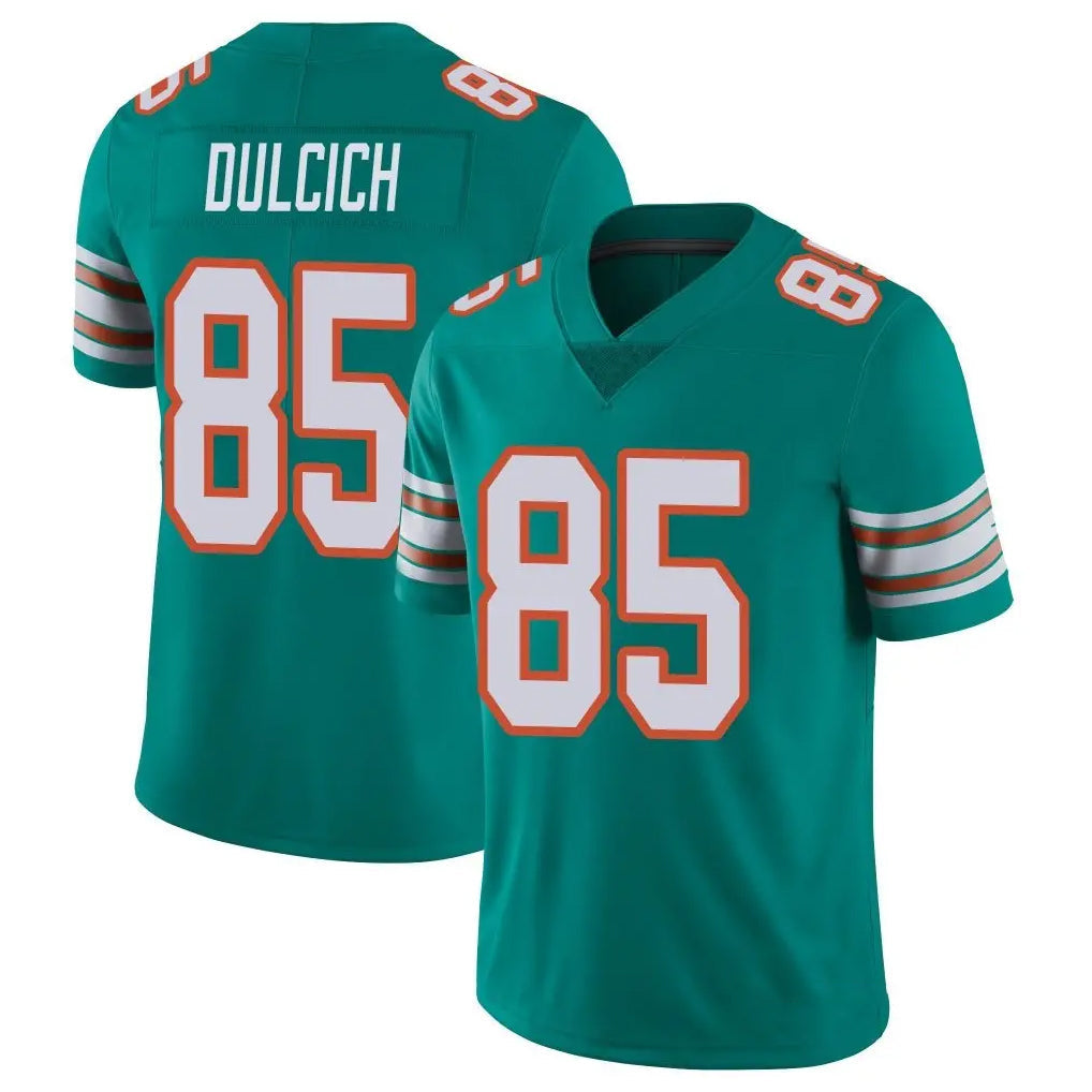 Tlead M.Dolphins #85 Greg Dulcich Player Aqua Limited Alternate Vapor Untouchable Home Game Stitched Jerseys