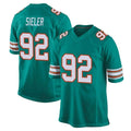 Tlead M.Dolphins #92 Zach Sieler Player Aqua Alternate Home Game Stitched Jerseys