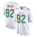 Tlead M.Dolphins #92 Zach Sieler Player White Fashion Home Game Stitched Jerseys
