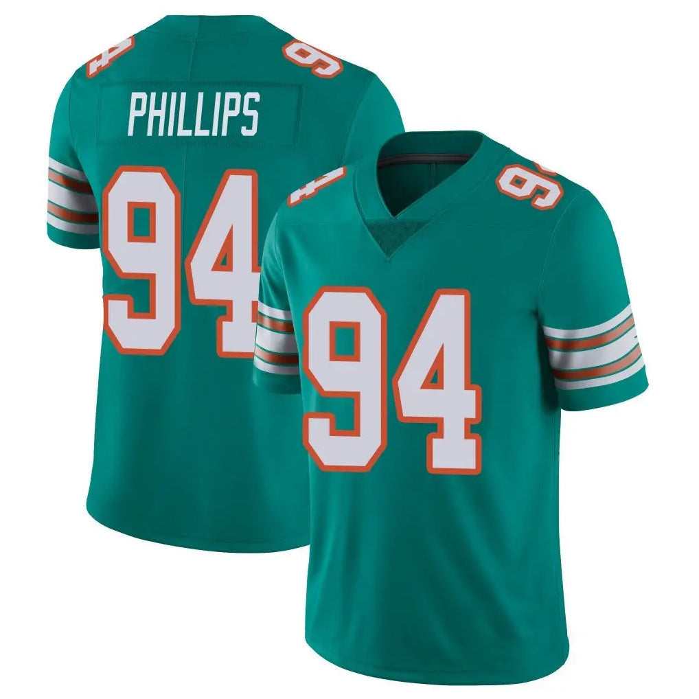 Tlead M.Dolphins #94 Jordan Phillips Player Aqua Limited Alternate Vapor Untouchable Home Game Stitched Jerseys