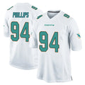 Tlead M.Dolphins #94 Jordan Phillips Player White Home Game Stitched Jerseys