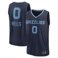 Tlead M.Grizzlies #0 Jaylen Wells Navy Fast Break Replica Player Stitched Jerseys- Icon Edition