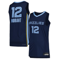 Tlead M.Grizzlies #12 Ja Morant Navy Authentic Stitched Jerseys- Icon Edition