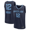 Tlead M.Grizzlies #12 Ja Morant Navy Fast Break Replica Player Stitched Jerseys- Icon Edition