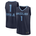 Tlead M.Grizzlies #1 Scotty Pippen Jr. Navy Fast Break Replica Player Stitched Jerseys- Icon Edition
