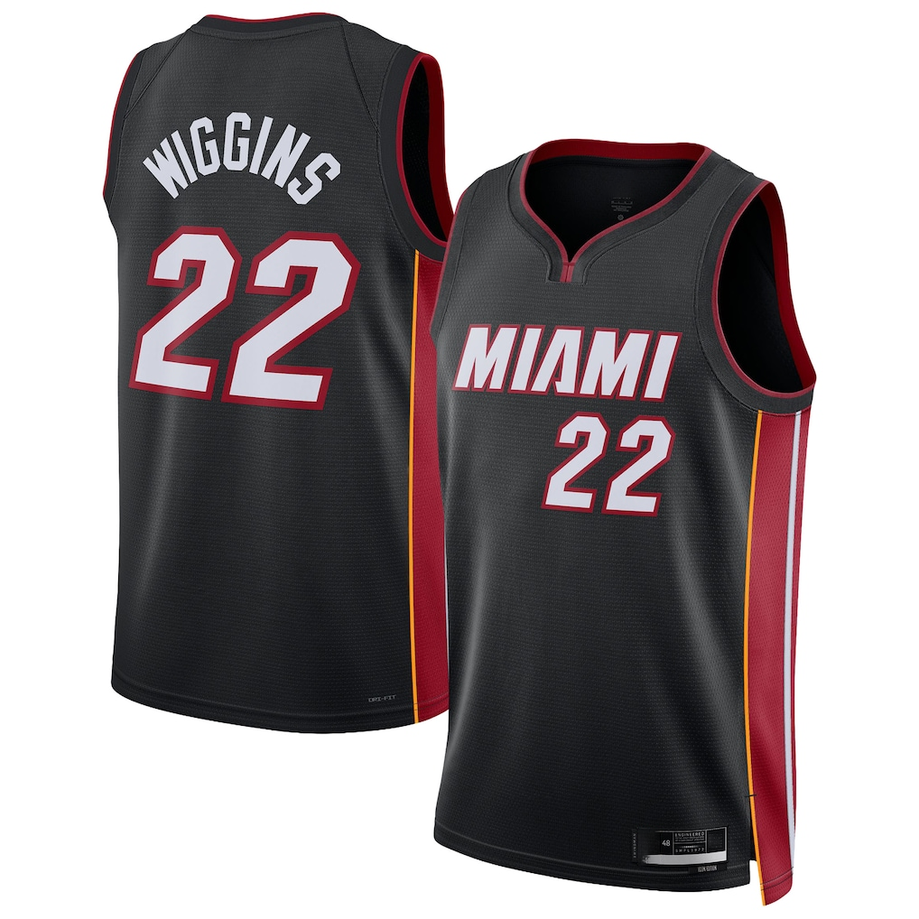 Tlead M.Heat #22 Andrew Wiggins Black Swingman Jerseys - Icon Edition