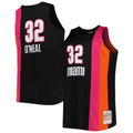 Tlead M.Heat #32 Shaquille O'Neal Mitchell & Ness Black Big & Tall Hardwood Classics 2005-2006 Swingman Jerseys