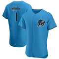 Tlead M.Marlins #1 Connor Norby Player Blue Home Limited Elite Stitched Jerseys