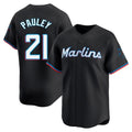 Tlead M.Marlins #21 Graham Pauley Player Black  Home Limited Stitched Jerseys