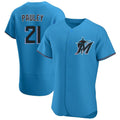 Tlead M.Marlins #21 Graham Pauley Player Blue Home Limited Elite Stitched Jerseys