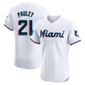 Tlead M.Marlins #21 Graham Pauley Player White  Home Limited Elite Stitched Jerseys