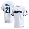 Tlead M.Marlins #21 Graham Pauley Player White  Home Limited Stitched Jerseys