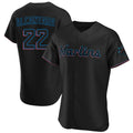 Tlead M.Marlins #22 Sandy Alcantara Player Black Home Limited Elite Stitched Jerseys