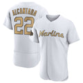 Tlead M.Marlins #22 Sandy Alcantara Player Gold  Home Limited Elite Stitched Jerseys