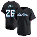 Tlead M.Marlins #26 Janson Junk Player Black Home Limited Stitched Jerseys