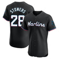 Tlead M.Marlins #28 Kyle Stowers Player Black Vapor Home Limited Elite Stitched Jerseys