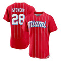 Tlead M.Marlins #28 Kyle Stowers Player Red City Connect Home Limited Elite Stitched Jerseys