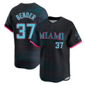 Tlead M.Marlins #37 Anthony Bender Player Black City Connect Home Limited Stitched Jerseys