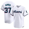 Tlead M.Marlins #37 Anthony Bender Player White  Home Limited Stitched Jerseys