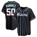 Tlead M.Marlins #50 Agustin Ramirez Player Black Fashion Out Home Game Stitched Jerseys