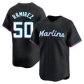 Tlead M.Marlins #50 Agustin Ramirez Player Black  Home Limited Stitched Jerseys