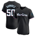 Tlead M.Marlins #50 Agustin Ramirez Player Black Vapor Home Limited Elite Stitched Jerseys