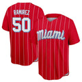 Tlead M.Marlins #50 Agustin Ramirez Player Red City Connect Home Game Stitched Jerseys