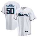 Tlead M.Marlins #50 Agustin Ramirez Player White  Home Game Stitched Jerseys