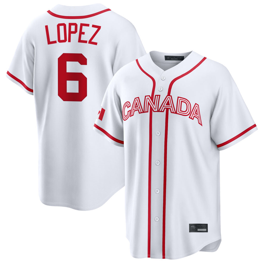 Tlead M.Marlins #6 Otto Lopez Player White 2026 World Classic Home Pick-A-Player Stitched Jerseys