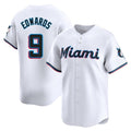 Tlead M.Marlins #9 Xavier Edwards Player White  Home Limited Stitched Jerseys