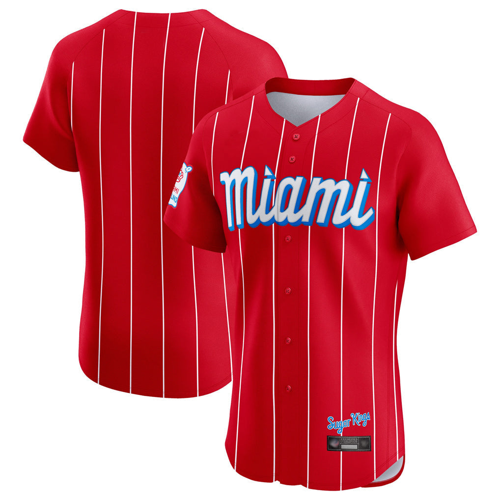 Tlead M.Marlins Blank Player Red City Connect Home Limited Elite Stitched Jerseys