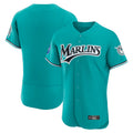 Tlead M.Marlins Blank Player Teal Mitchell & Ness Cooperstown Collection Limited Elite Stitched Jerseys