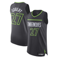 Tlead M.Timberwolves #27 Rudy Gobert Jordan Brand Anthracite Authentic Stitched Jerseys- Statement Edition
