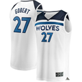 Tlead M.Timberwolves #27 Rudy Gobert White Fast Break Replica Player Stitched Jerseys - Association Edition