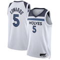 Tlead M.Timberwolves #5 Anthony Edwards White Swingman Stitched Jerseys - Association Edition