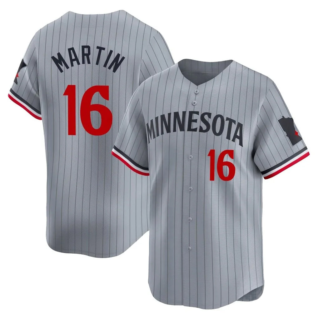 Tlead M.Twins #16 Austin Martin Player Gray Home Limited Stitched Jerseys