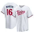 Tlead M.Twins #16 Austin Martin Player White Home Game Stitched Jerseys