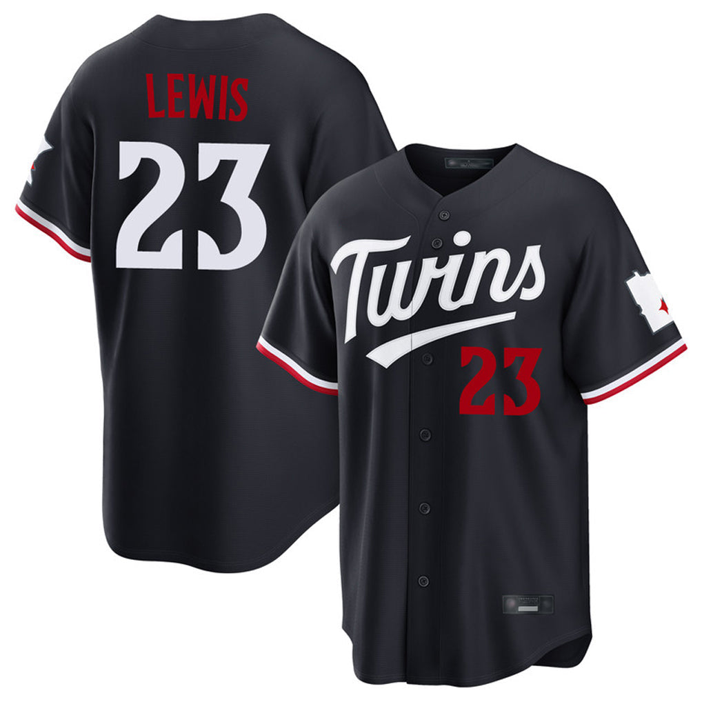 Tlead M.Twins #23 Royce Lewis Player Navy Home Game Stitched Jerseys